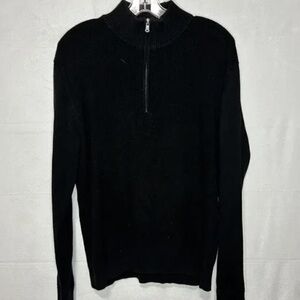 Men's Black Half-Zip Sweater